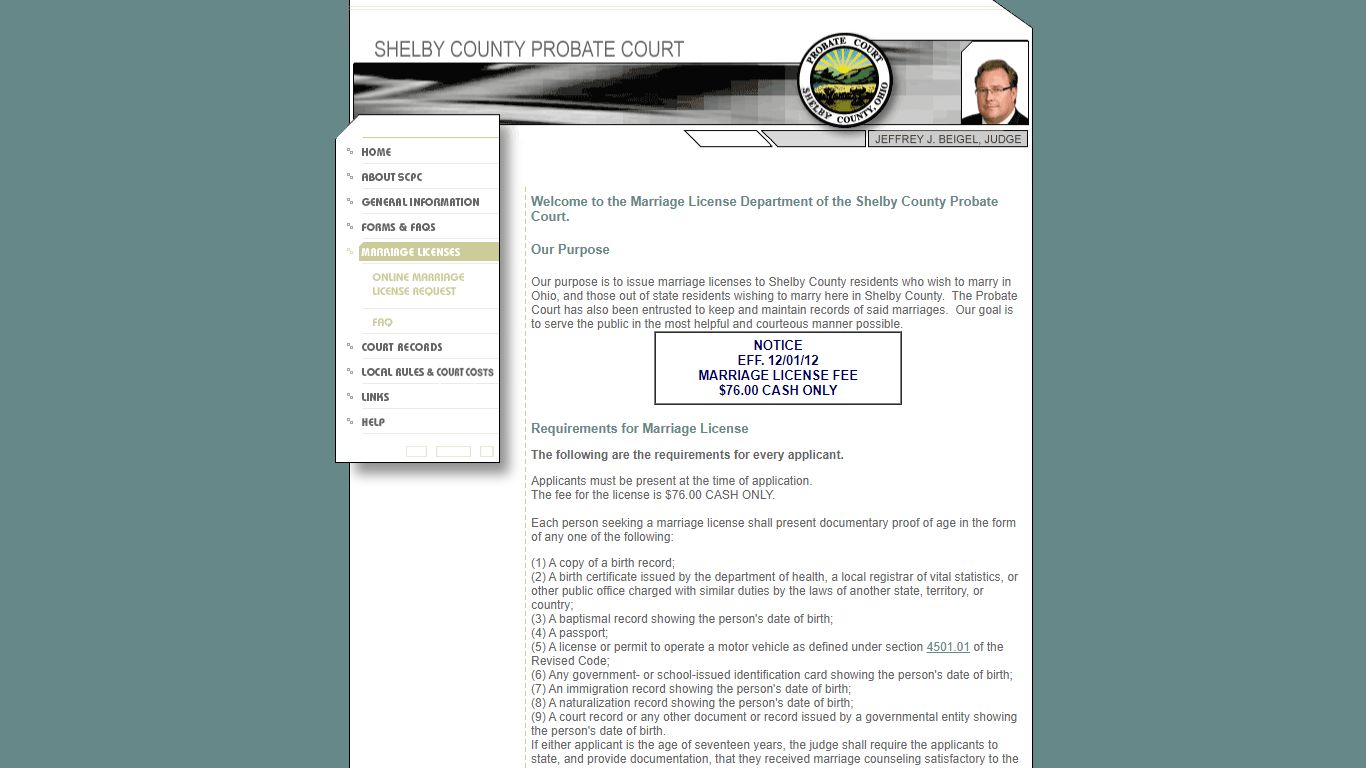 Shelby County Probate Court - Marriage License Dept
